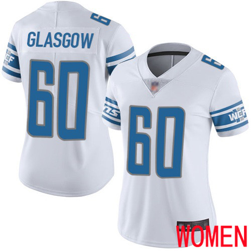 Detroit Lions Limited White Women Graham Glasgow Road Jersey NFL Football #60 Vapor Untouchable